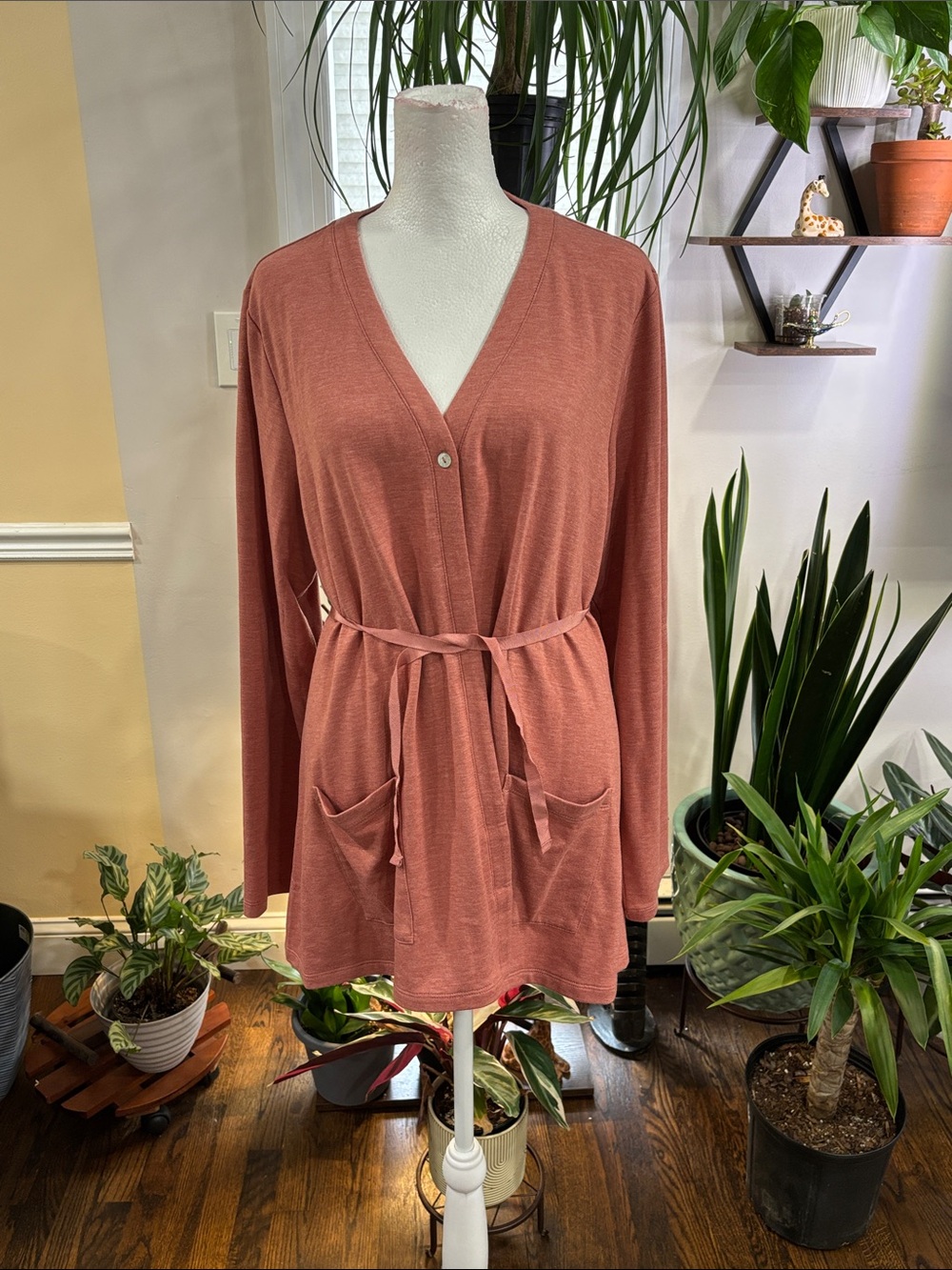LOGO maeve Tie Waist lounge top size L